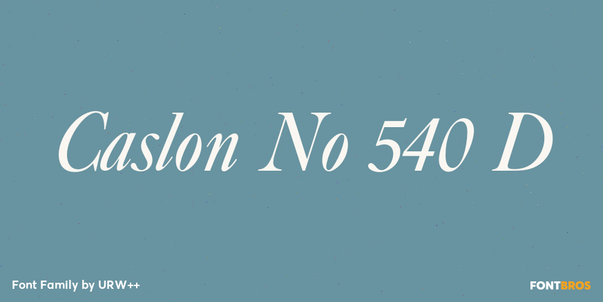 Caslon No 540 D Poster