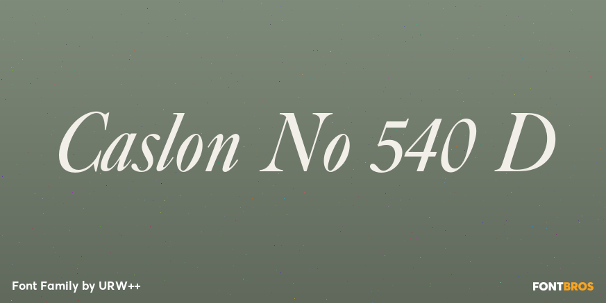 Caslon No 540 D Poster