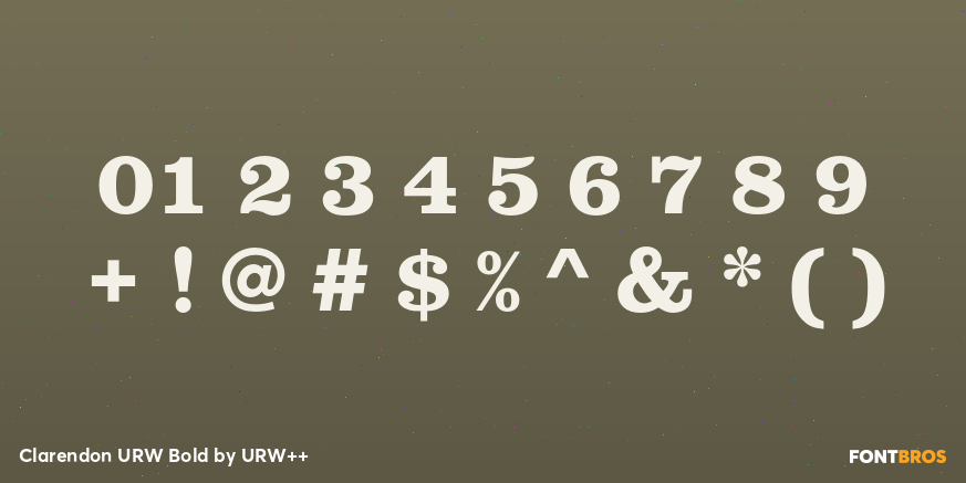 Clarendon URW Bold Font Poster #4