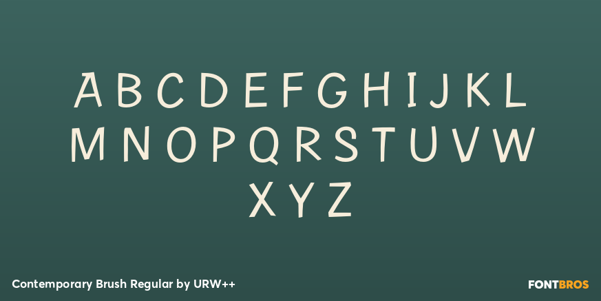 Contemporary Brush Regular Font Poster #1