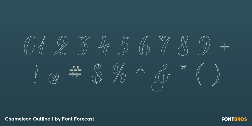 Chameleon Outline 1 Font Poster #1