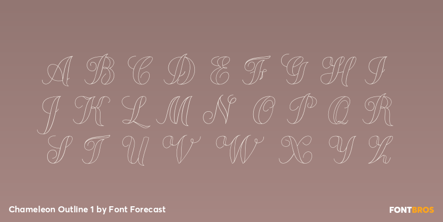 Chameleon Outline 1 Font Poster #2