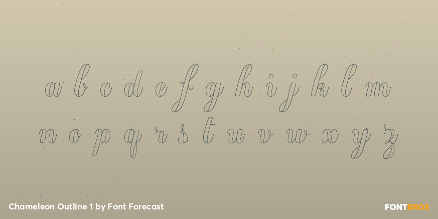 Chameleon Outline 1 Font Poster #3