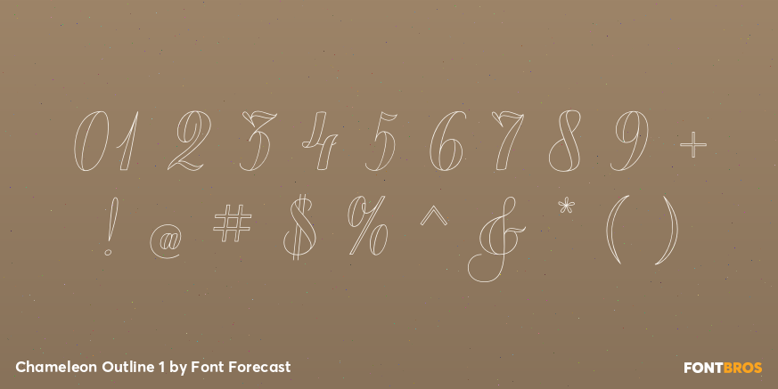 Chameleon Outline 1 Font Poster #4