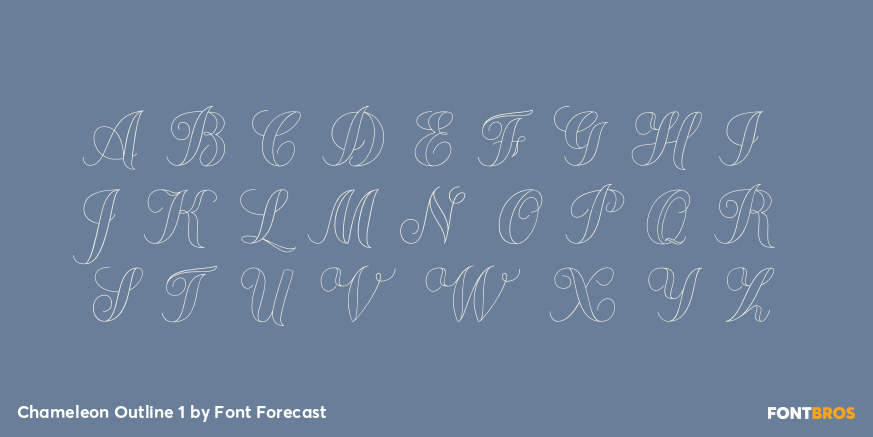 Chameleon Outline 1 Font Poster #1
