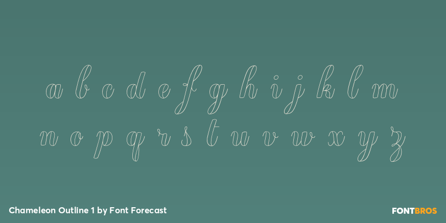 Chameleon Outline 1 Font Poster #1