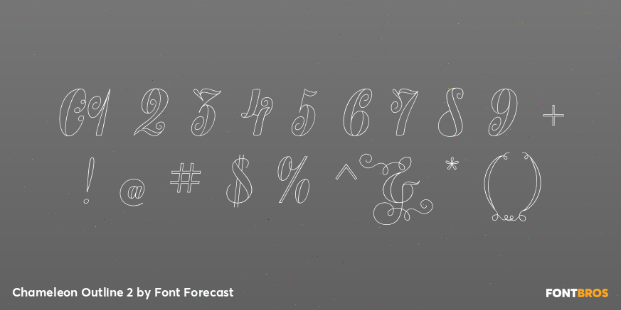 Chameleon Outline 2 Font Poster #1
