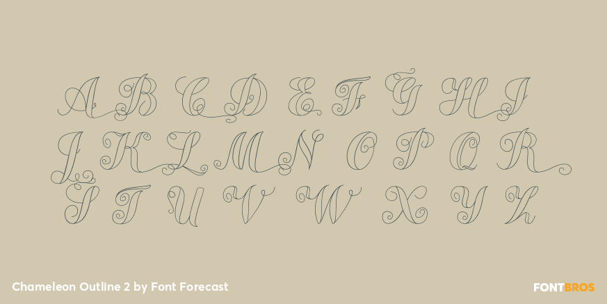Chameleon Outline 2 Font Poster #1