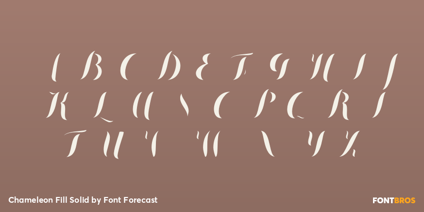 Chameleon Fill Solid Font Poster #2