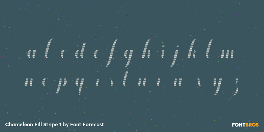Chameleon Fill Stripe 1 Font Poster #3