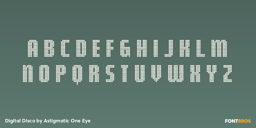 Digital Disco Font Poster #2