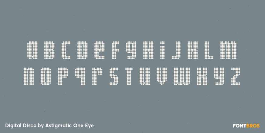 Digital Disco Font Poster #3