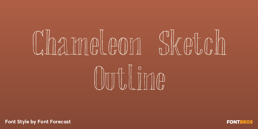 Chameleon Sketch Outline Poster