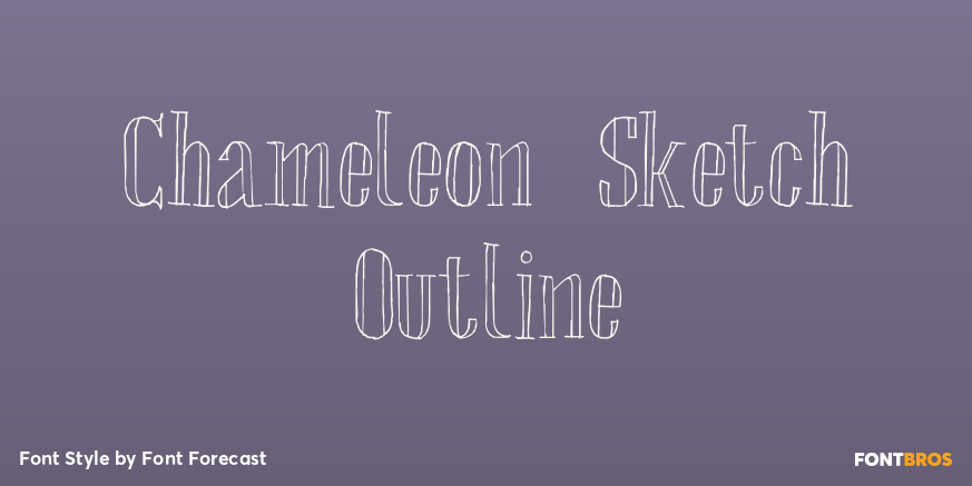 Chameleon Sketch Outline Poster