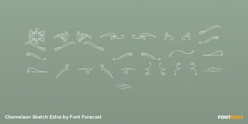 Chameleon Sketch Extra Font Poster #3