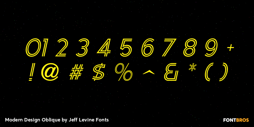 Modern Design Oblique Font Poster #4