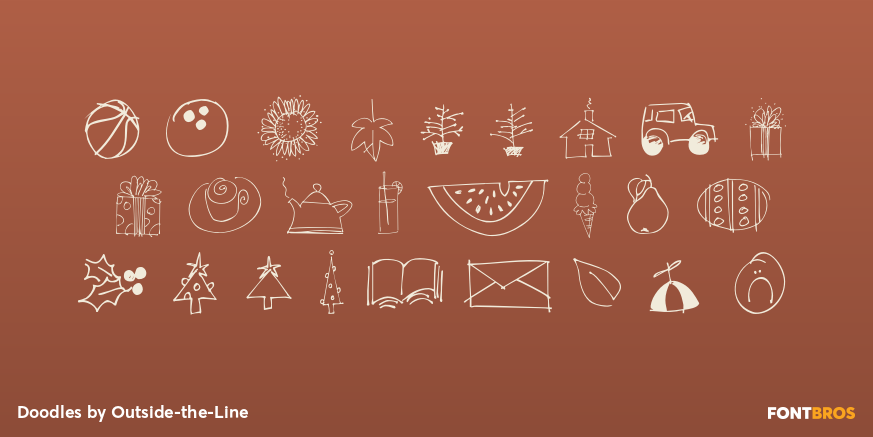 Doodles Font Poster #3