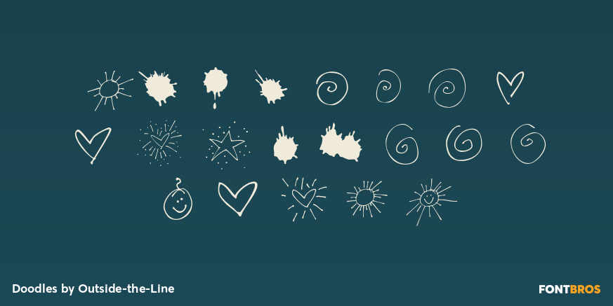 Doodles Font Poster #4