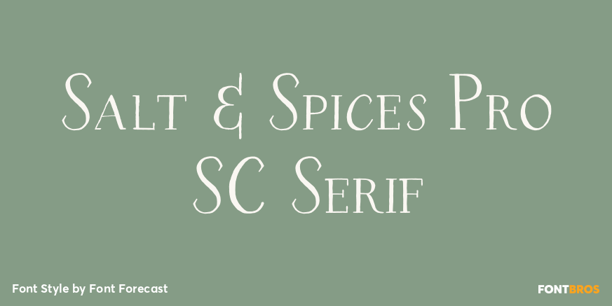 Salt & Spices Pro SC Serif Poster