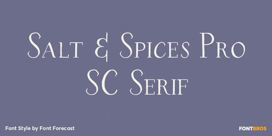 Salt & Spices Pro SC Serif Poster