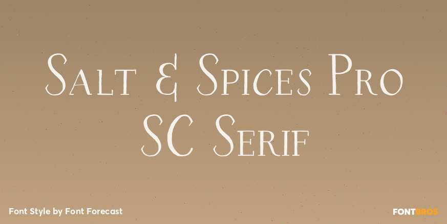 Salt & Spices Pro SC Serif Poster