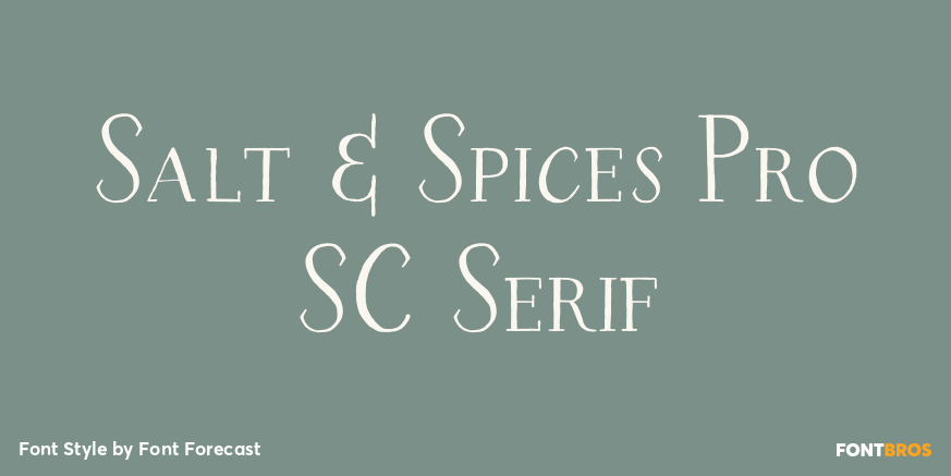 Salt & Spices Pro SC Serif Poster