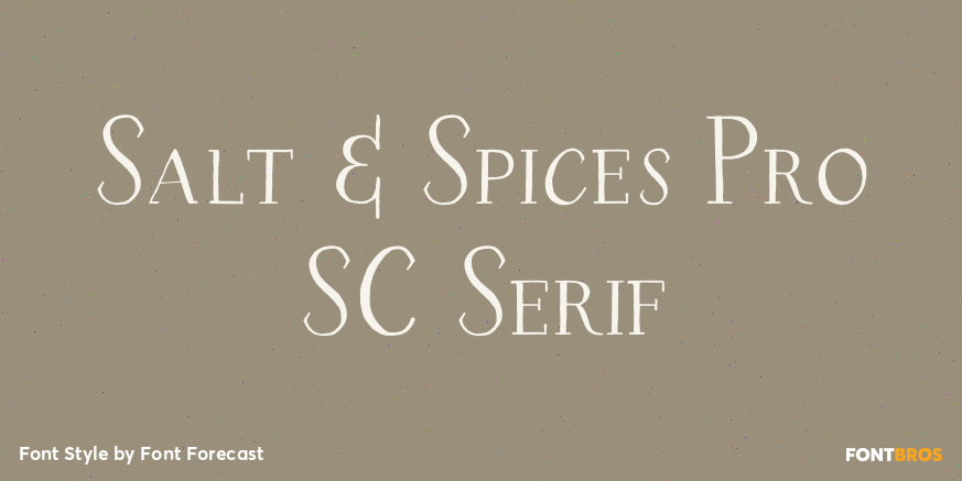 Salt & Spices Pro SC Serif Poster