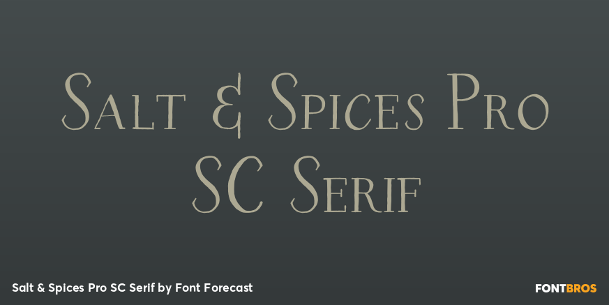 Salt & Spices Pro SC Serif Poster