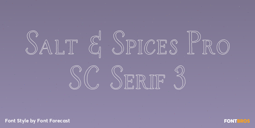 Salt & Spices Pro SC Serif 3 Poster