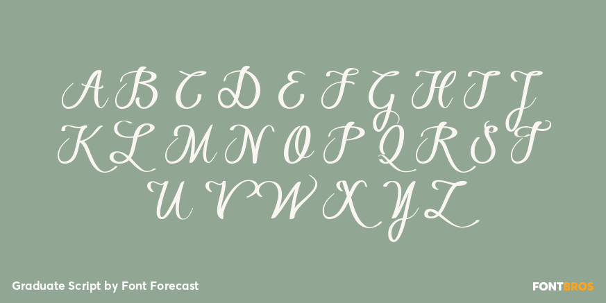 Graduate Script Font Poster #2