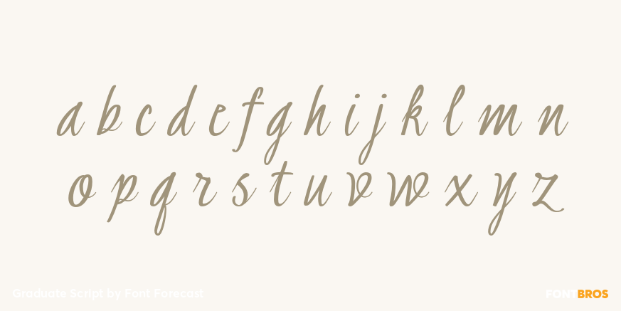 Graduate Script Font Poster #3