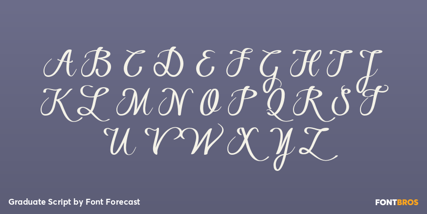 Graduate Script Font Poster #1