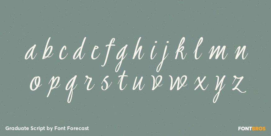 Graduate Script Font Poster #1