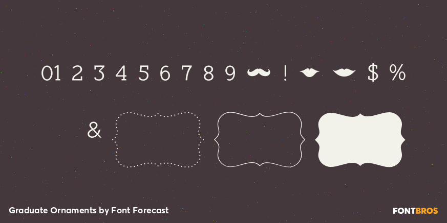 Graduate Ornaments Font Poster #1