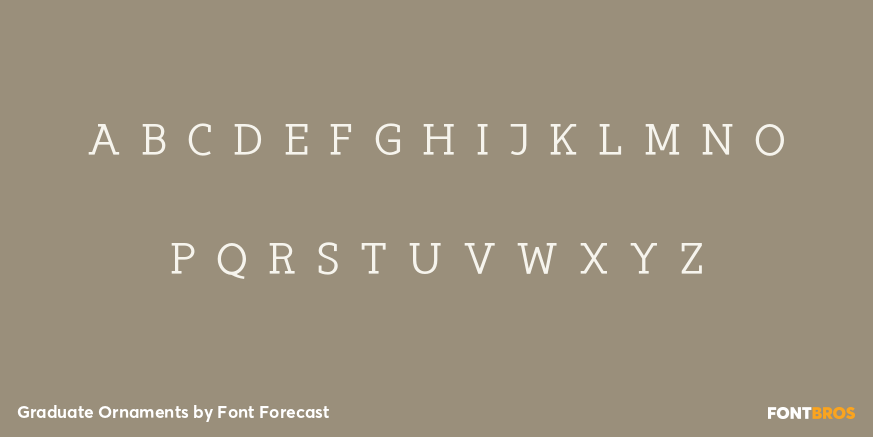 Graduate Ornaments Font Poster #2