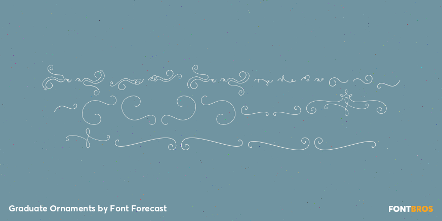 Graduate Ornaments Font Poster #3