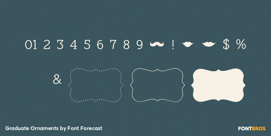 Graduate Ornaments Font Poster #4