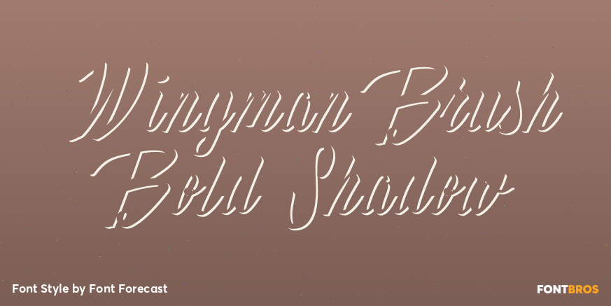 Wingman Brush Bold Shadow Poster