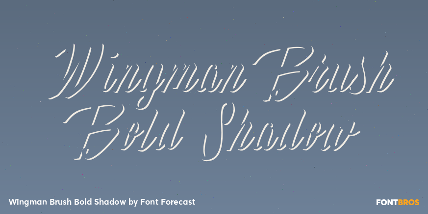 Wingman Brush Bold Shadow Font Poster #1