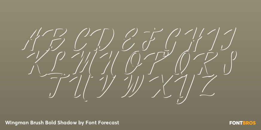 Wingman Brush Bold Shadow Font Poster #2