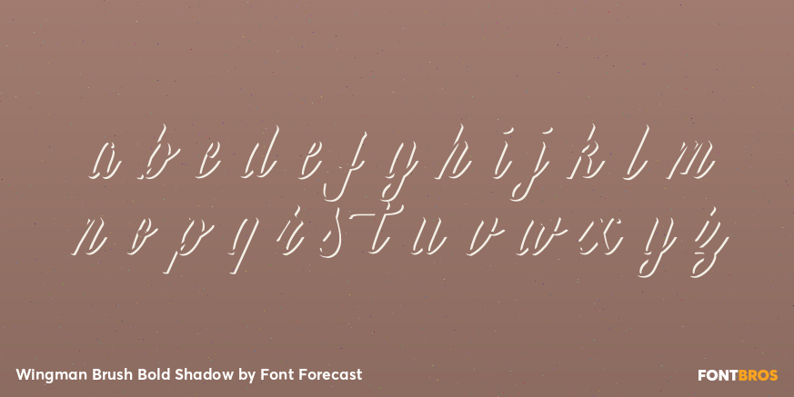 Wingman Brush Bold Shadow Font Poster #3