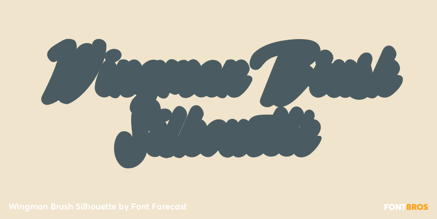 Wingman Brush Silhouette Font Poster #1