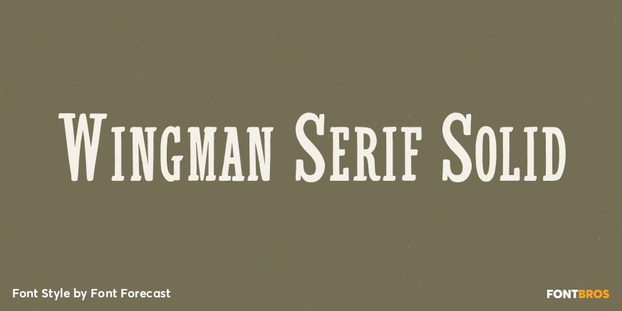 Wingman Serif Solid Poster