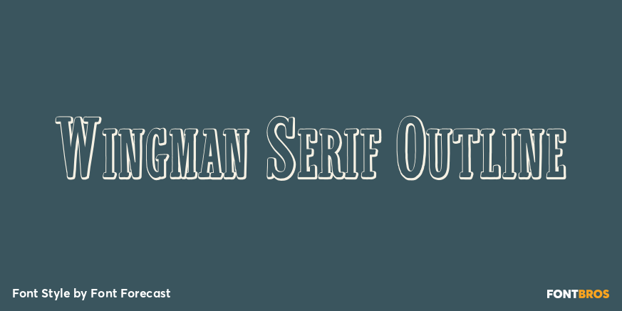 Wingman Serif Outline Poster