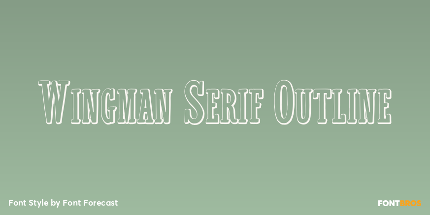 Wingman Serif Outline Poster