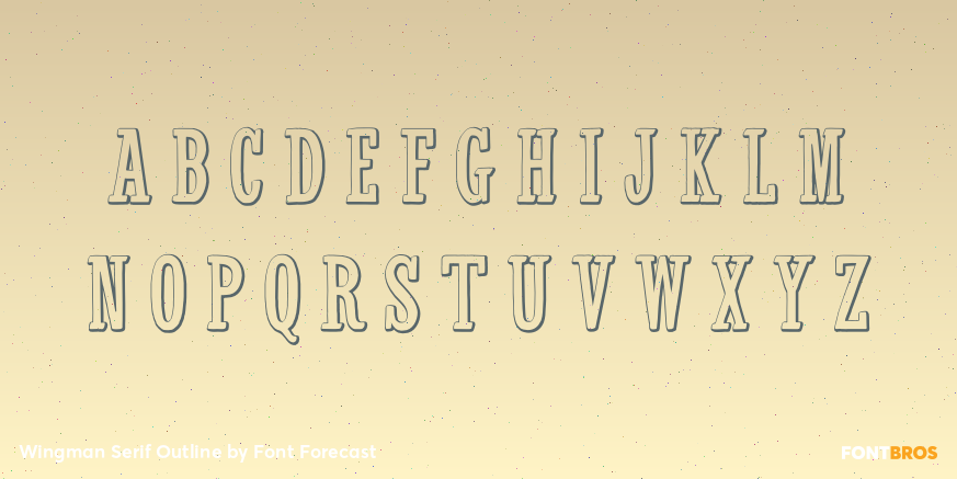 Wingman Serif Outline Font Poster #2