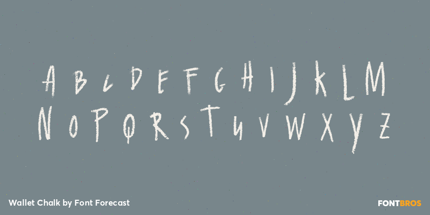 Wallet Chalk Font Poster #2