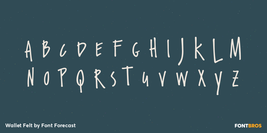 Wallet Felt Font Poster #3