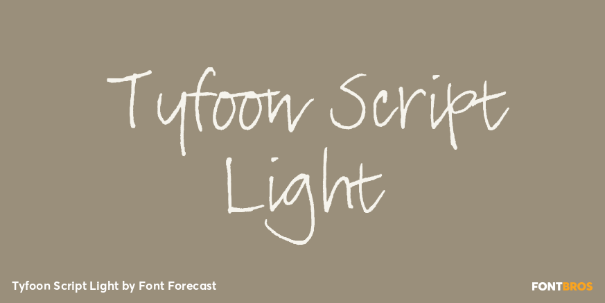 Tyfoon Script Light Font Poster #1