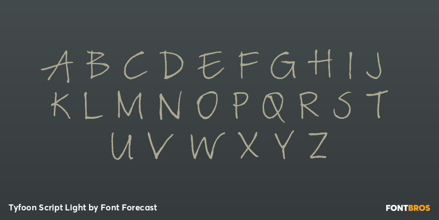 Tyfoon Script Light Font Poster #2